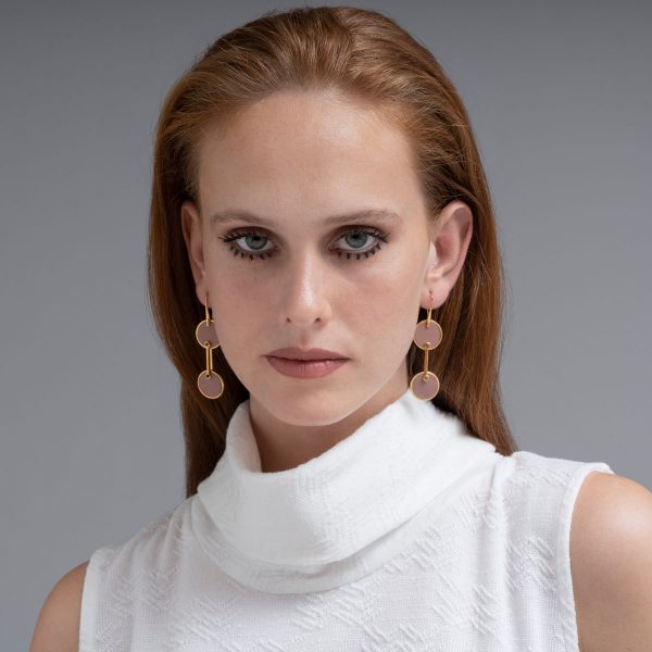 Bipolar Leather Earrings Nude Worn - Skin on Skin - Jewellery and Objects for the design enthusiast - karakalpaki.com