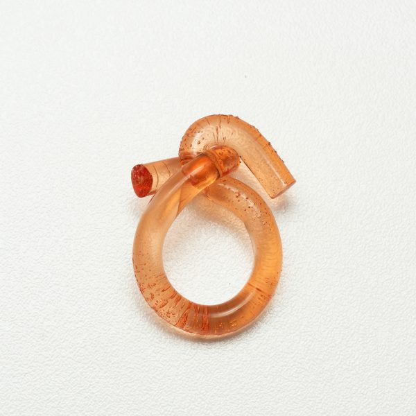 Linked Plexiglass Ring Orange - Clean Cut - Jewellery and Objects for the design enthusiast - karakalpaki.com