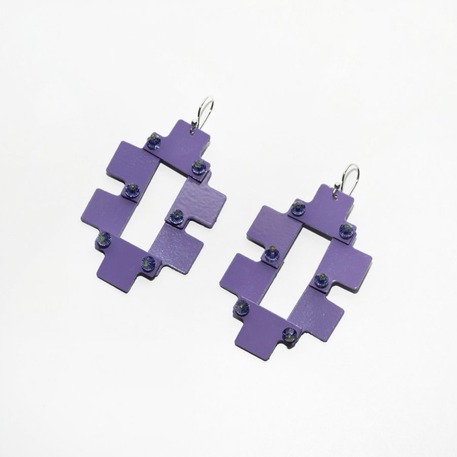 Chandelier Earrings Lilac - T series - Jewellery and Objects for the design enthusiast - karakalpaki.com