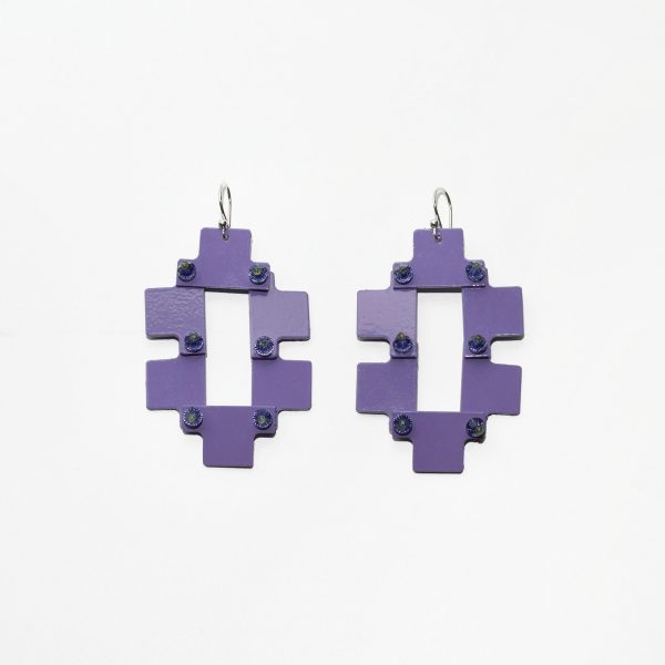 Chandelier Earrings Lilac - T series - Jewellery and Objects for the design enthusiast - karakalpaki.com