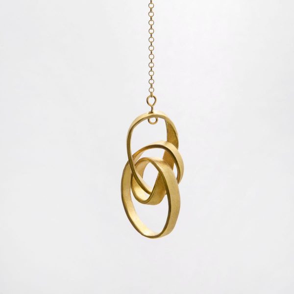 Single Knot Lariat Necklace Gold Plated Silver - Golden Touch - Jewellery and Objects for the Design Enthusiast - karakalpaki.com
