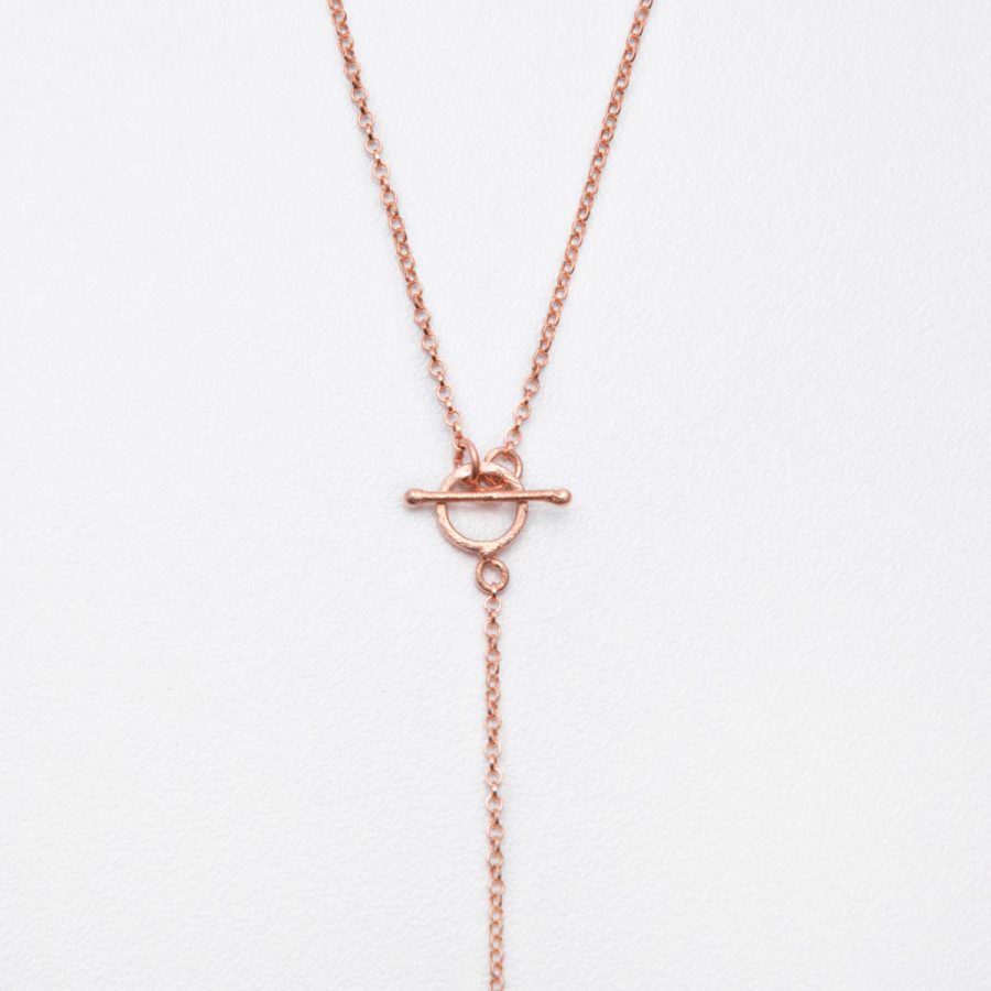 Single Knot Lariat Necklace Rose Gold Plated Silver - Golden Touch - Jewellery and Objects for the Design Enthusiast - karakalpaki.com