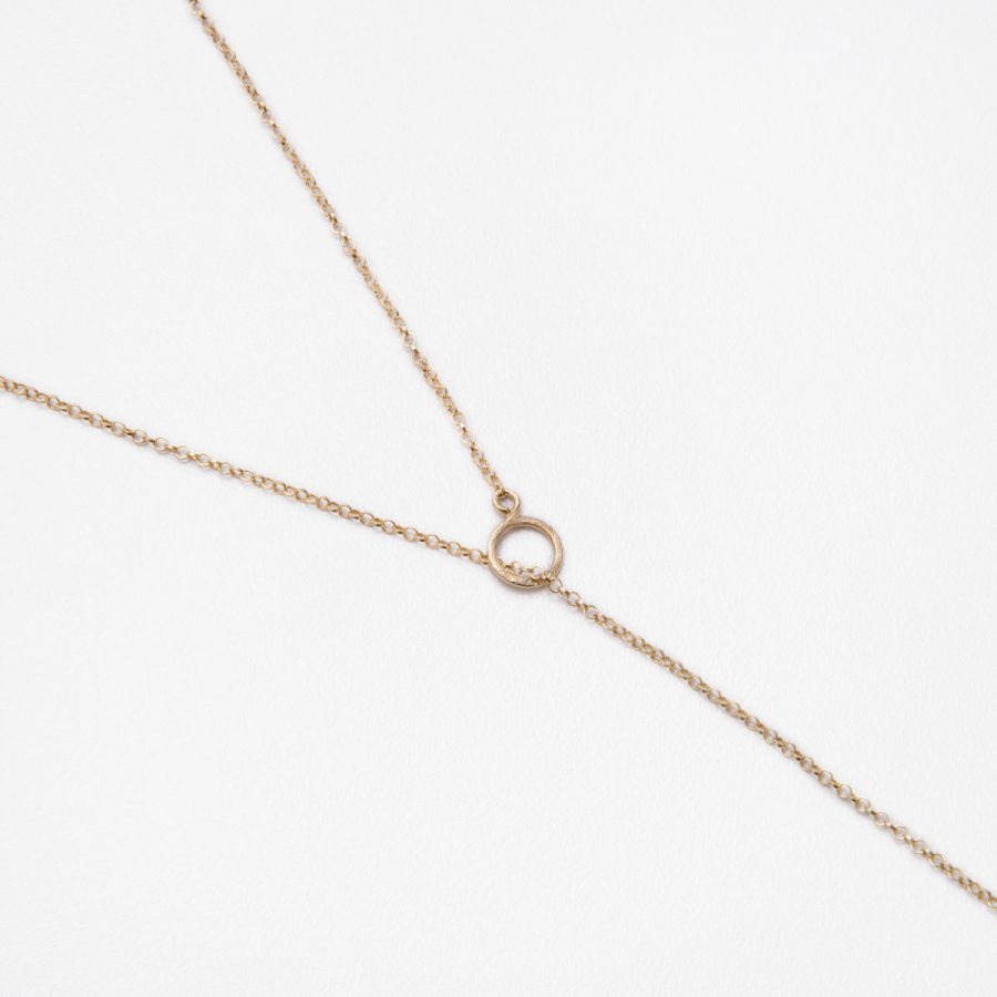 Single Knot Lariat Necklace Yellow Gold Plated Silver - Golden Touch - Jewellery and Objects for the Design Enthusiast - Karakalpaki.com