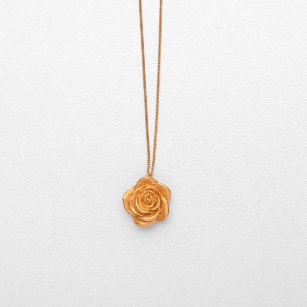 Rose Pendant Yellow Gold Plated Silver - Golden Touch - Jewellery and Objects for the design enthusiast - karakalpaki.com