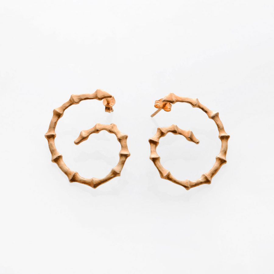 Branch Earrings Rose Gold Plated Silver - Just Silver - Jewellery and Objects for the design enthusiast - karakalpaki.com