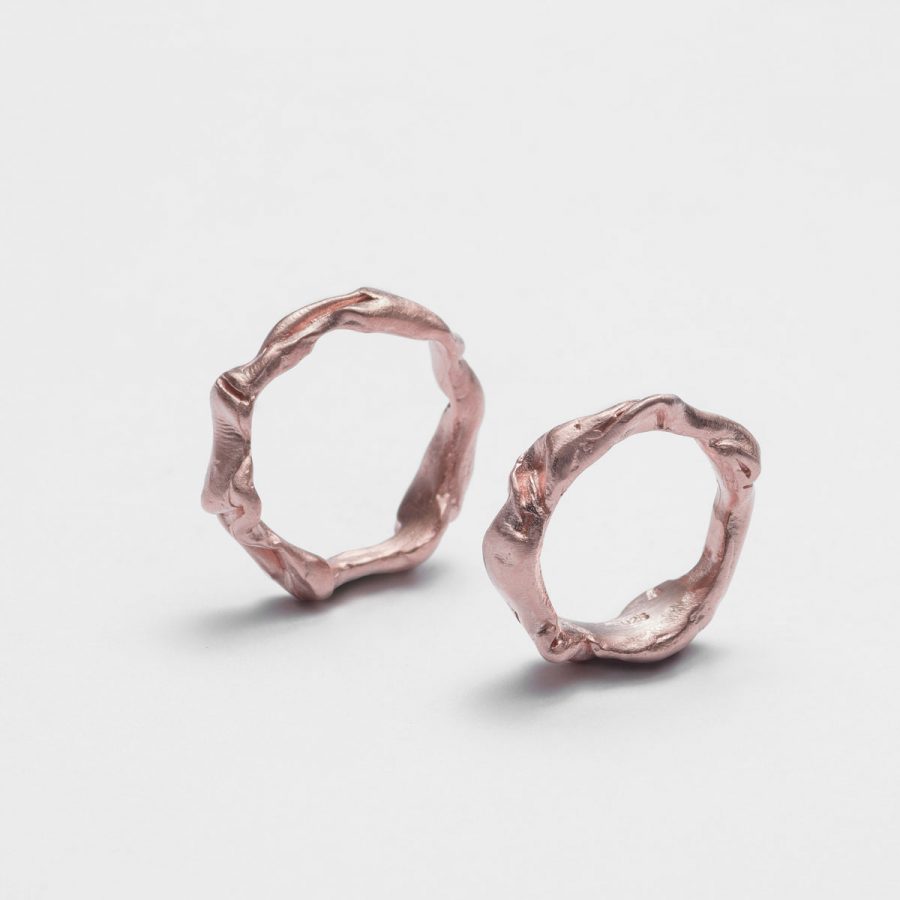Branch Rings Rose Gold Plated Silver - Just Silver - Jewellery and Objects for the design enthusiast - karakalpaki.com