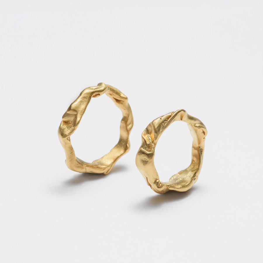 Branch Rings Yellow Gold Plated Silver - Just Silver - Jewellery and Objects for the design enthusiast - karakalpaki.com