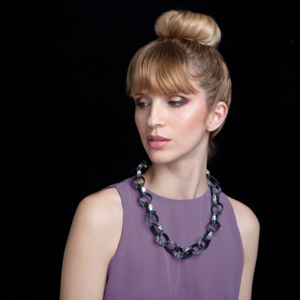 Asian Chain Necklace Worn - Skin On Skin - Jewellery and Objects for the Design Enthusiast - karakalpaki.com