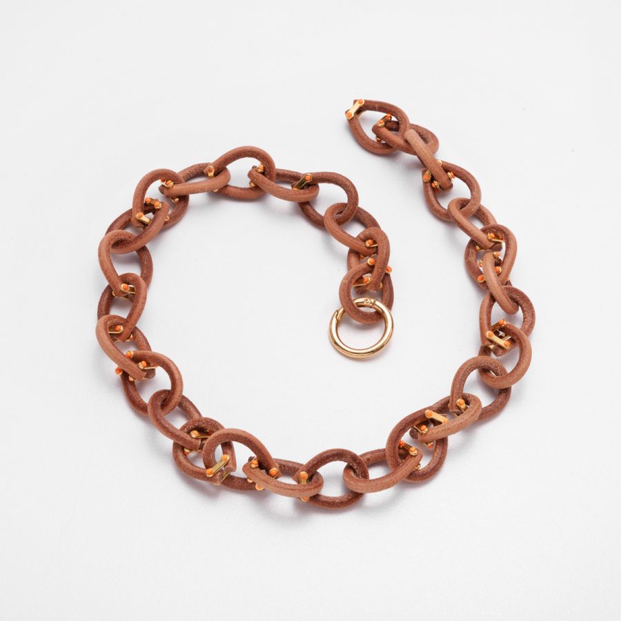 Posh Chain Necklace Natural Brown - Skin on Skin - Jewellery and Objects for the Design Enthusiast - karakalpaki.com
