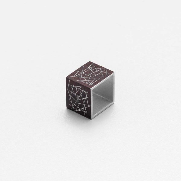 Abstract Ring Rust Brown - Square Logic - Jewellery and Objects for the Design Enthusiast - karakalpaki.com