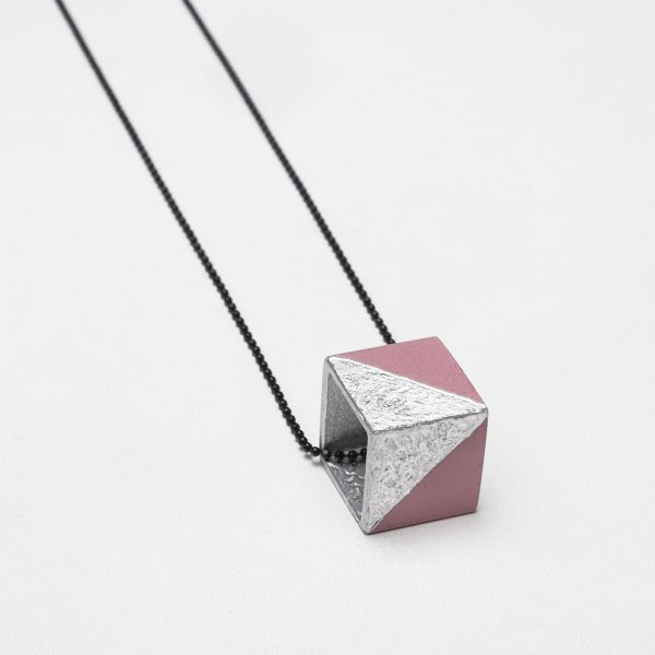 Triangles Pendant Pink - Square Logic - Jewellery and Objects for the design enthusiast - karakalpaki.com