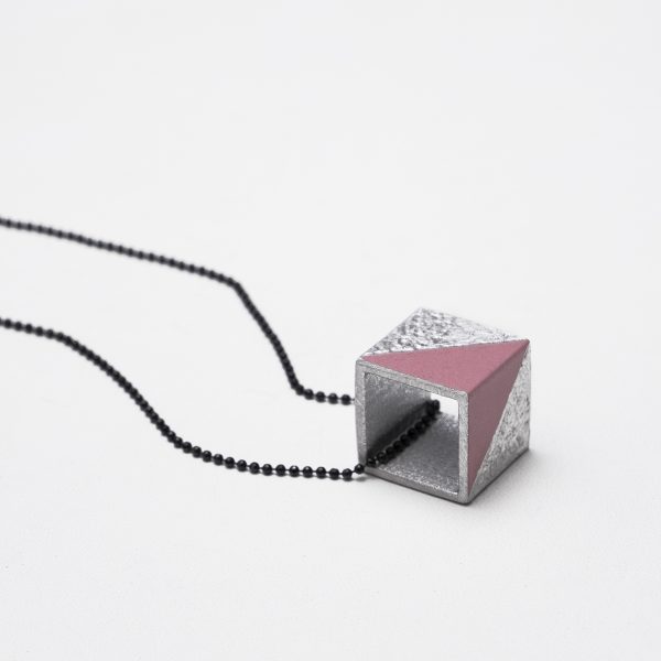 Triangles Pendant Pink - Square Logic - Jewellery and Objects for the design enthusiast - karakalpaki.com